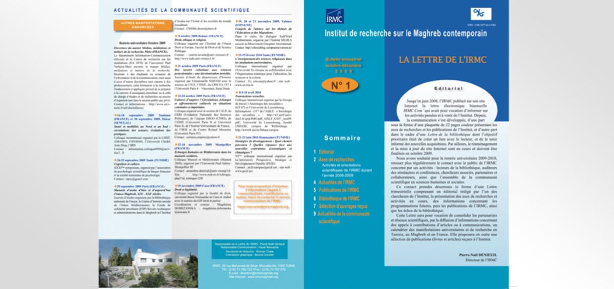 Impression brochure Lettre IRMC