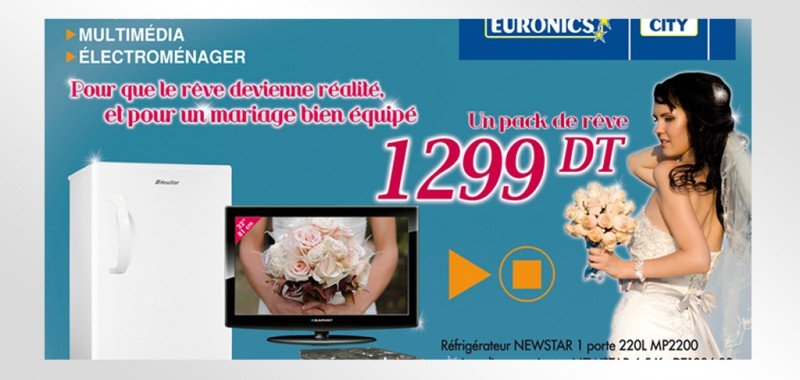 Habillage Mur Magasin Euronics