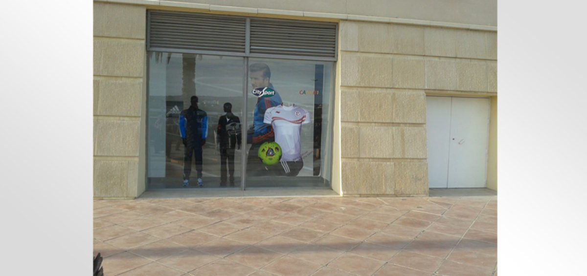 Habillage vitrine et magasin City Sport