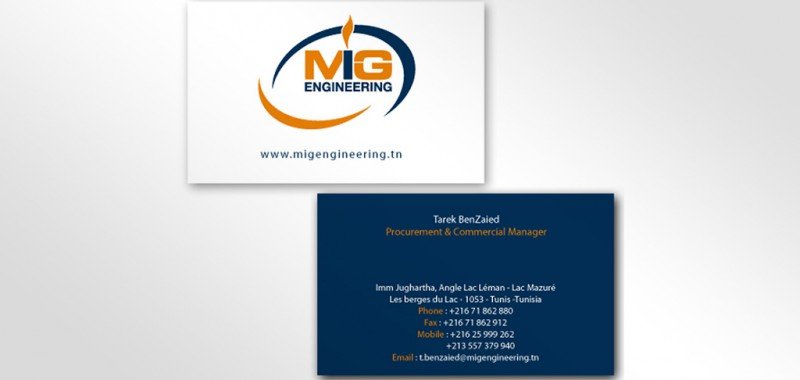 Carte de visite MIG Engineering