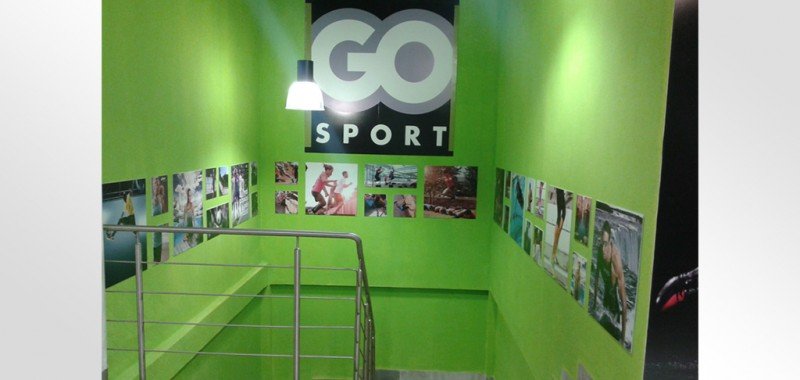 Habillage Escalier Magasin GoSport La Marsa