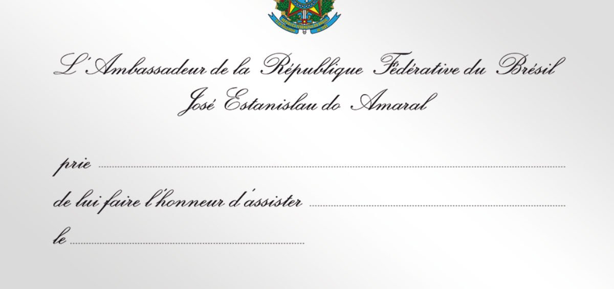 Invitation Ambassade du Brésil 2015