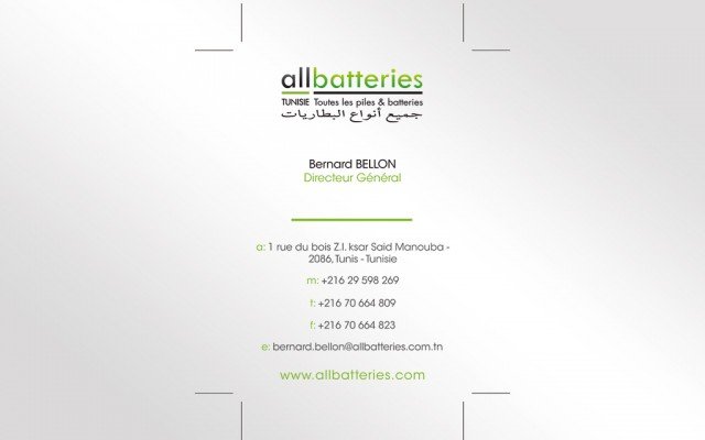 Carte de visite All Batteries