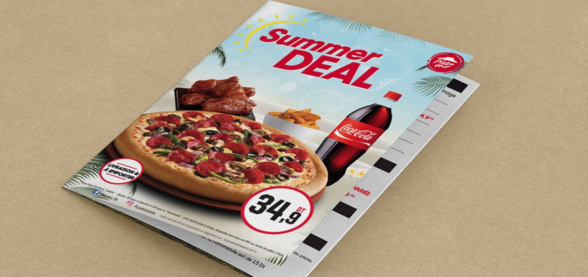 Réalisation Dépliant Summer Deal Pizza Hut