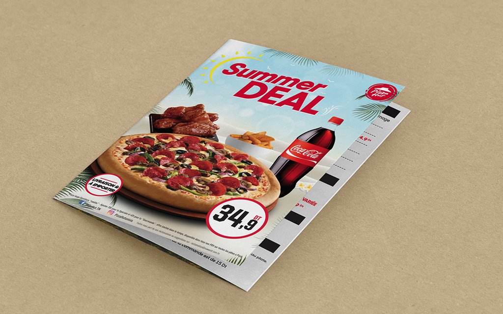 Réalisation Dépliant Summer Deal Pizza Hut