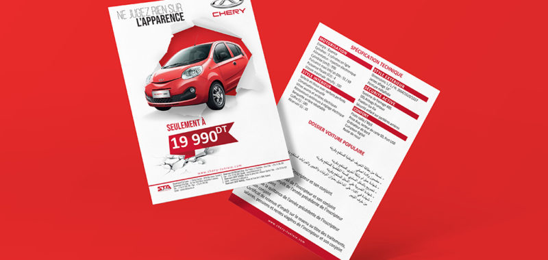 Conception Impression Flyer Chery