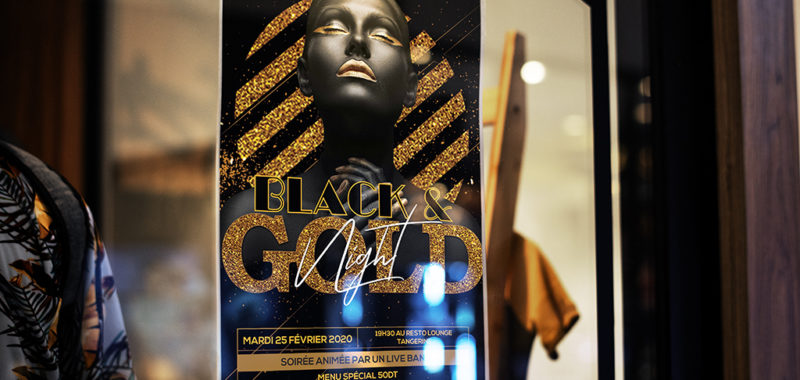 Conception graphique Affiche Black and Gold Party