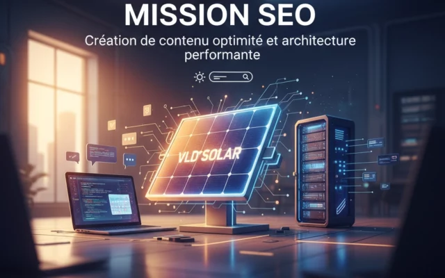 Mission SEO avec VLD SOLAR : création de contenu optimisé et architecture performante